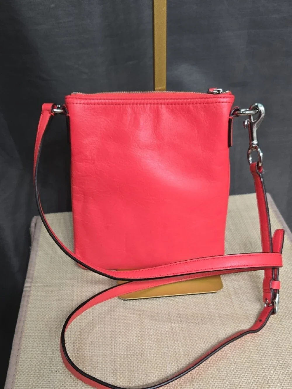 WEEKEND SALE! Coach Coral Pink Leather Crossbody Bag